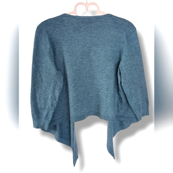 Soft Surroundings Crop Cardigan in Teal Size Small - Picture 4 of 8